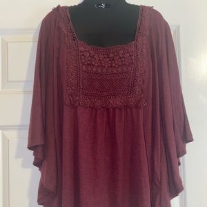 Cato Burgundy Blouse
